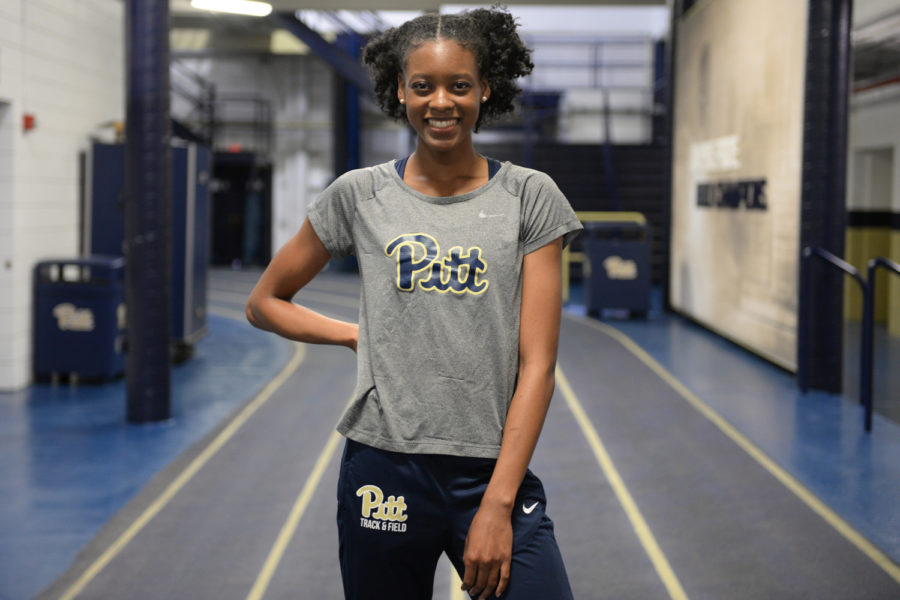 Senior Desiree Garland claimed Pitt’s first gold medal in the 400-meter run at the ACC Indoor Championships this fall (Photo by Divyanka Bhatia | Staff Photographer)
