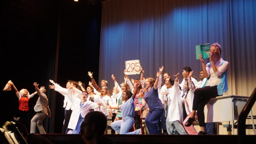 Pittsburgh medical school students take a break from the classroom to perform in the annual Scope and Scalpel play. This year’s production was “Beauty and the Yeast Infection.” (Photo courtesy of Eddie Boyo) 