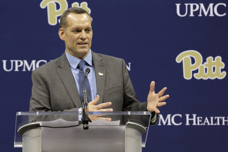 Lance White was hired as head coach of Pitt’s women’s basketball team April 18, making him the second man hired this year to coach a female varsity team. (Photo by Anas Didhriri | Staff Photographer)