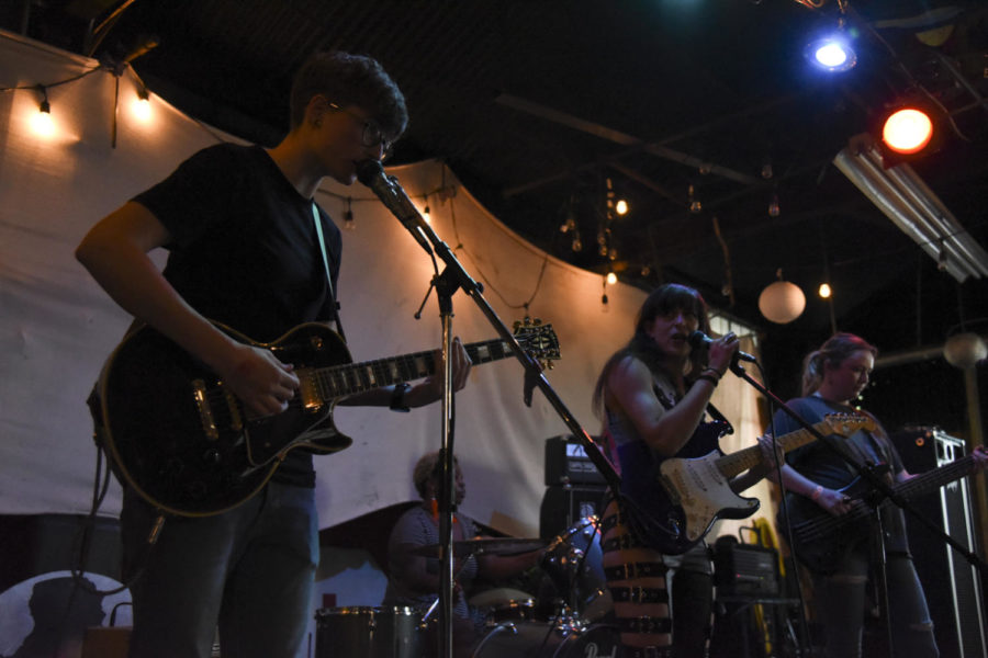 Full Bush, a heavy post-punk band based out of Philadelphia, traveled to Pittsburgh to perform at Ladyfest Sunday evening. (Photo by Anna Bongardino | Visual Editor)