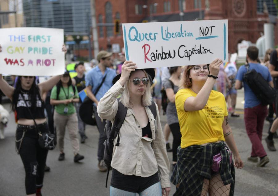 SisTers PGH, a shelter focused on transition programs for trans and nonbinary people, hosted People’s Pride as a way to shift attention to marginalized groups within the LGBTQ+ community. (Photo by Jon Kunitsky | Staff Photographer)