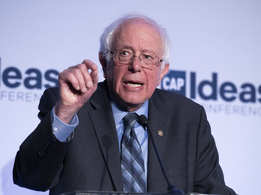 U.S. Sen. Bernie Sanders makes remarks at the Center for American Progress’ 2018 Ideas Conference on Tuesday, May 15, at the Renaissance Hotel in Washington, D.C. (Ron Sachs/CNP/Zuma Press/TNS)

