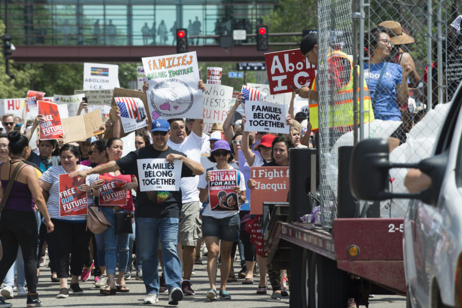 Several thousand people gathered in Minneapolis this June to call for the abolishment of U.S. Immigration and Customs Enforcement after policies enacted by the Trump administration separated migrant children from their parents.