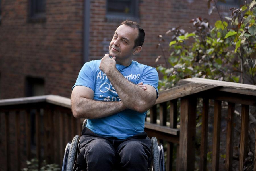 Attila Domos started handcycling in 2009 in preparation for the 2010 Pittsburgh marathon. 