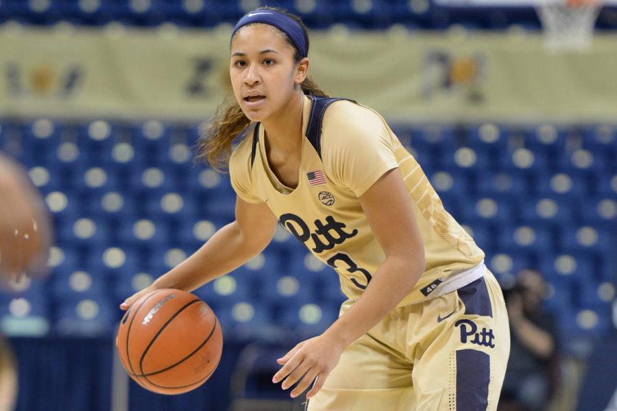 Junior guard Jasmine Whitney (3) contributed 13 points to Pitt’s 68-46 victory over Gannon. 
