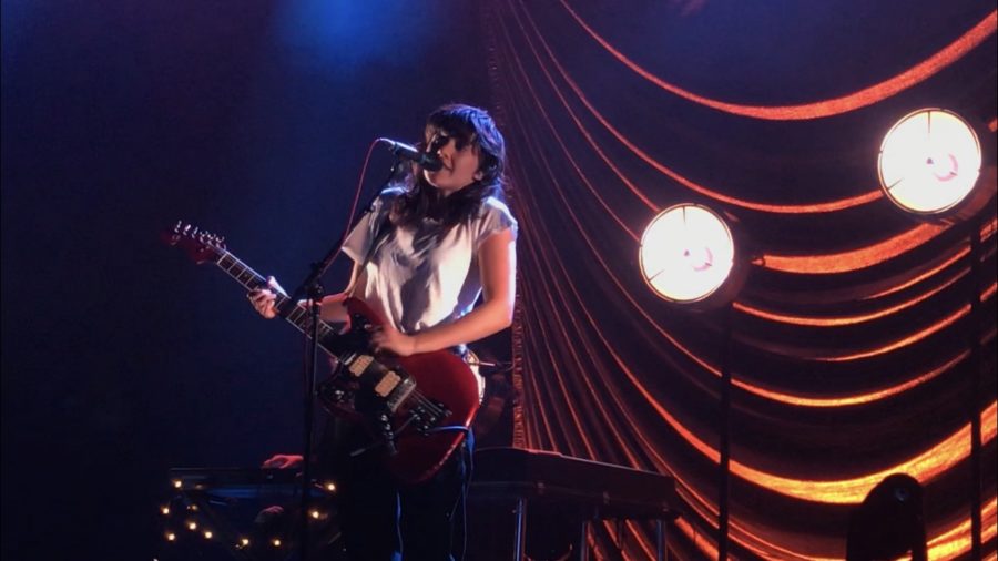 Courtney Barnett strums her signature red guitar during her show at Stage AE on Oct. 19.