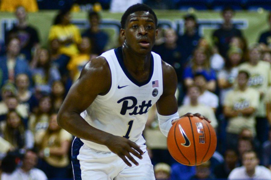 First-year guard Xavier Johnson (1) contributed 16 points in Pitt’s 69-53 victory over Youngstown State Tuesday night.
