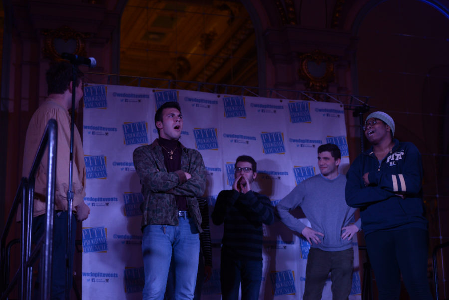 Student improvisational comedy group, Ruckus, performed an improvised skit Wednesday night for Pitt Program Council’s “So You Think You’re Funny” comedy competition. The group was founded January 2013. 