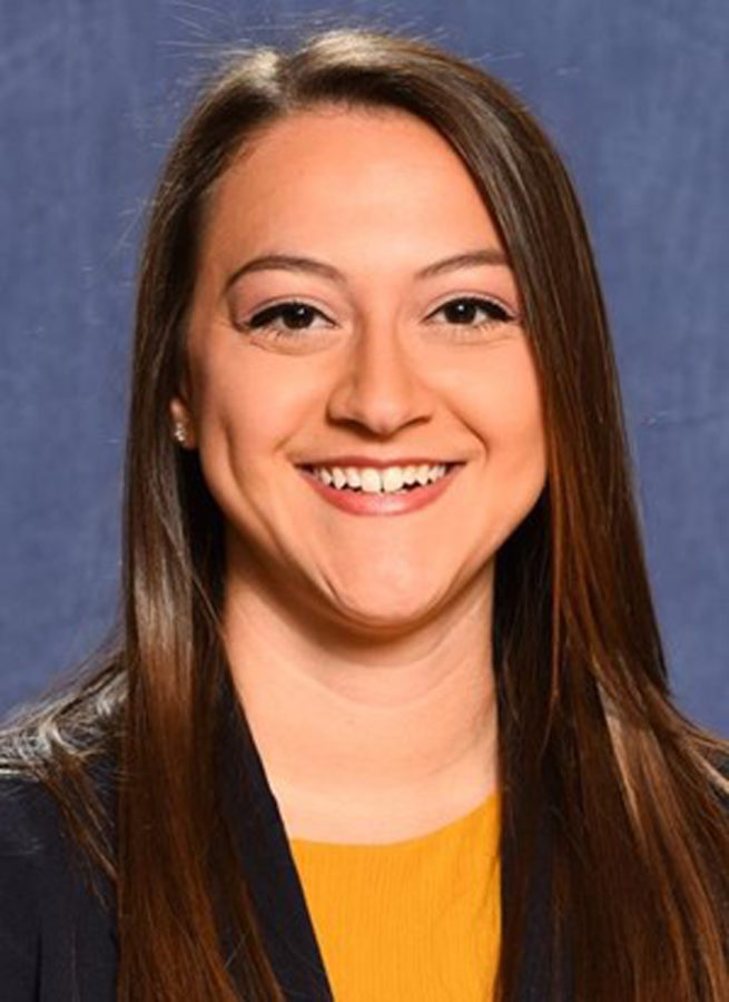 Julie Jurich, director of social media and media relations for men’s soccer, wrestling and women’s tennis, controls Pitt Athletics’ Facebook, Twitter and Instagram accounts.  