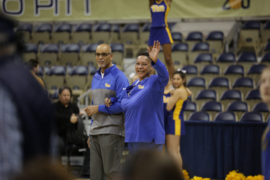 Lorri Johnson became the first woman in Pitt basketball history to have her jersey retired. 

