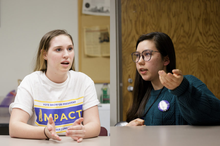Due to the tie between Caroline Unger (left) and Anais Peterson (right) during SGB’s 2019 election, a runoff election will be held on March 5 to determine SGB’s 2019 executive vice president.
