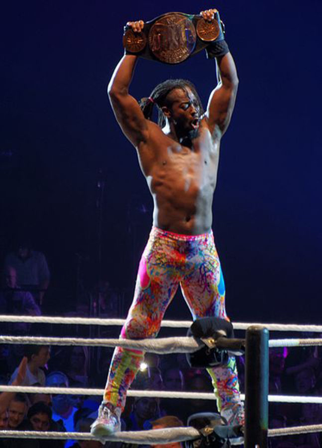 Kofi Kingston, pictured here at the September 2016 WWE Raw Tag Team Championship, was a last minute addition to the Elimination Chamber. 