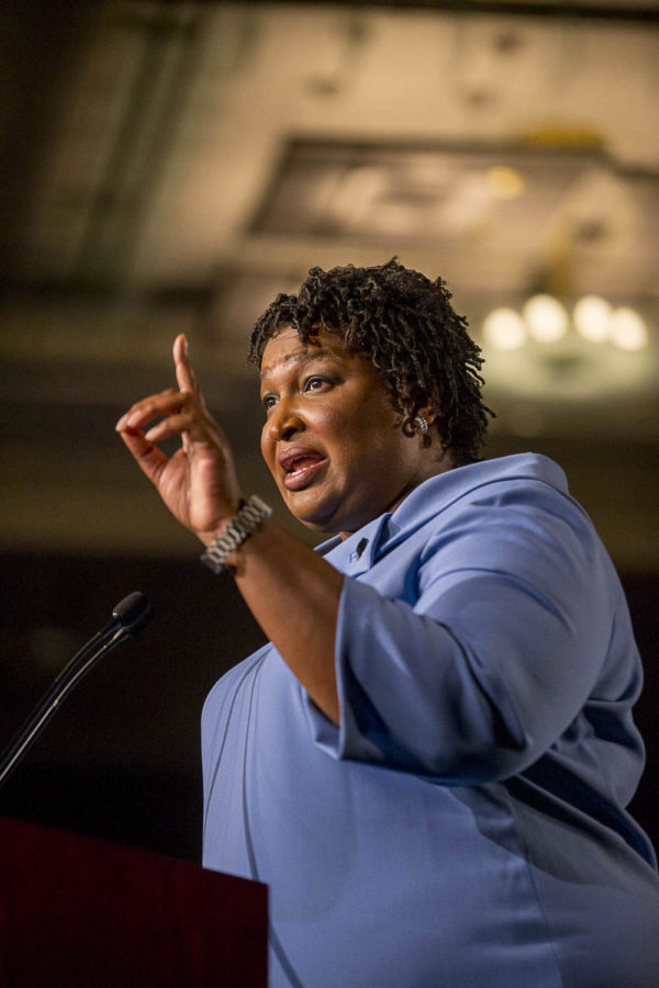 Georgia+Democrat+Stacey+Abrams+speaks+to+her+supporters+during+her+election+night+watch+party+at+the+Hyatt+Regency+in+Atlanta+on+November+7%2C+2018.+Abrams+told+a+congressional+subcommittee+examining+ways+to+boost+voting+rights+that+incompetence+and+malfeasance+led+to+a+systemic+voter+suppression+effort+in+Georgia.+
