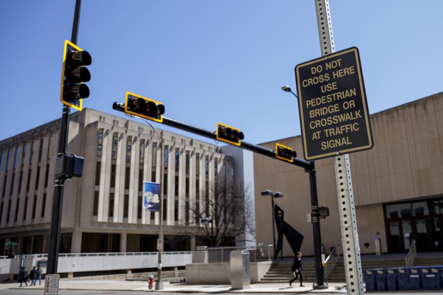 The crosswalk created on Forbes Ave. outside of David Lawrence Hall is expected to be fully operational by the end of the week, according to Pitt Police. 
