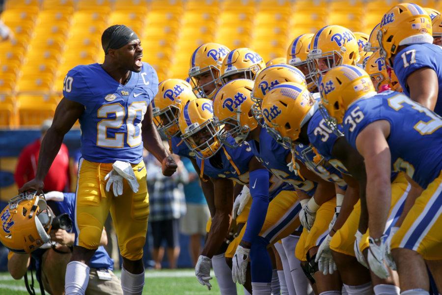 The Pitt football team wears retro uniforms at October's matchup with Syracuse.