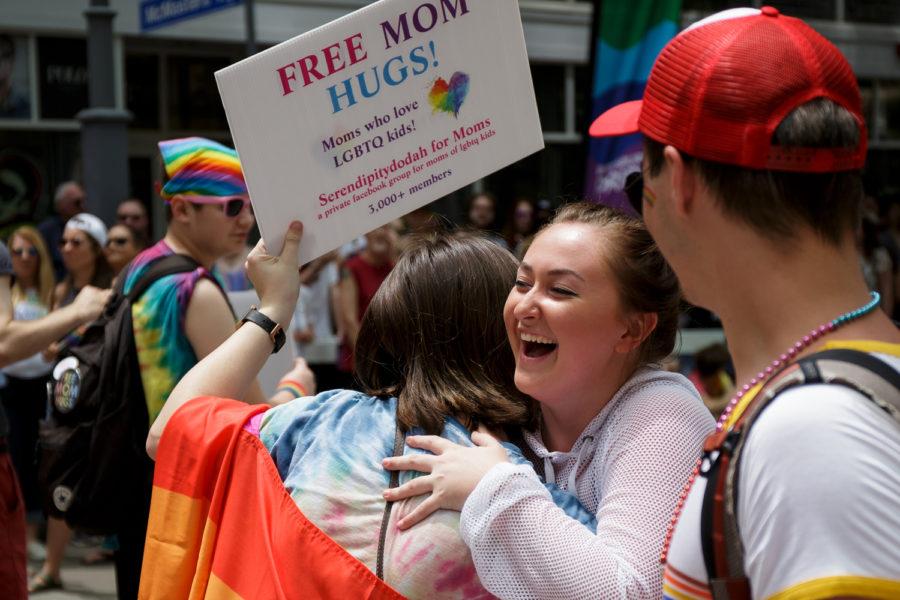 “Free Mom Hugs” at Sunday’s Equality March.
