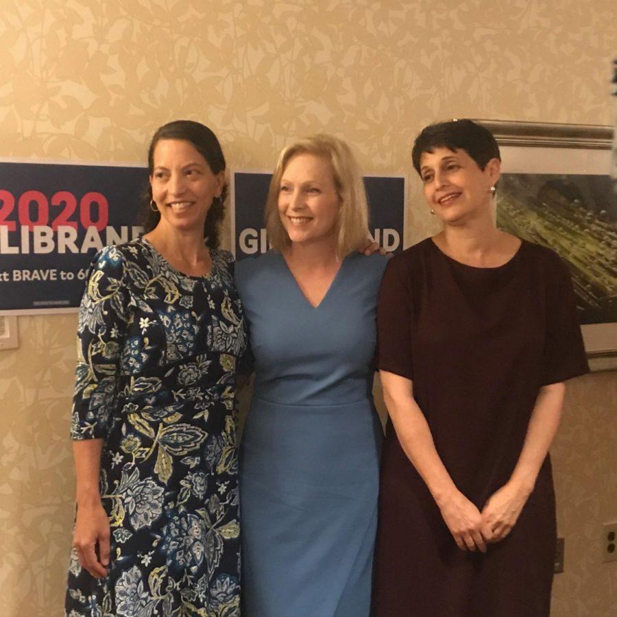 Sen. Kirsten Gillibrand (D-NY) stands for a picture with supporters at a roundtable discussion on healthcare in Oakland July 11. | Janine Faust, contributing editor 