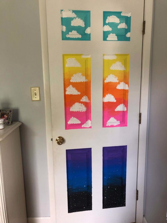  Assistant opinions editor Leah Mensch painted her bedroom door over the summer. 