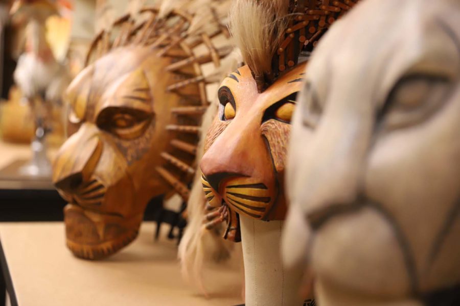 Headdresses for use in the Benedum Center’s production of Disney’s “The Lion King.”
