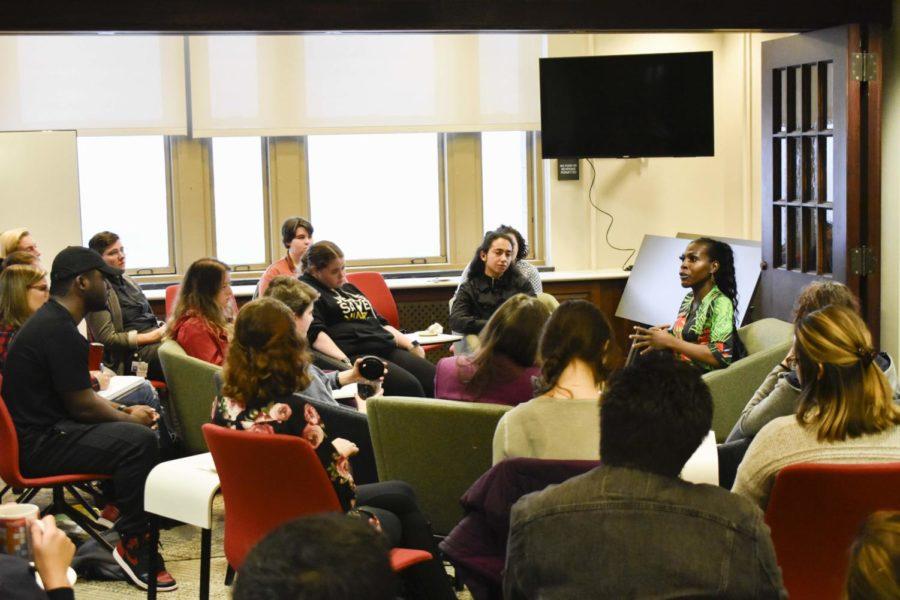 The Honors College hosted Vanessa Carter of SisTers PGH at one of its biweekly Community Cafes on Thursday. SisTers PGH focuses on helping trans women in the county jail by providing bail, resources and jobs for trans people. 