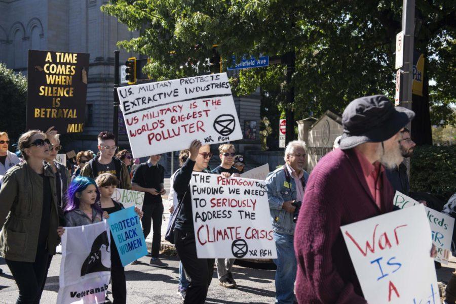 At the third annual March for Peace, speakers expressed their grievances with Pittsburgh institutions that invest in nuclear weapons and militarization technology. 