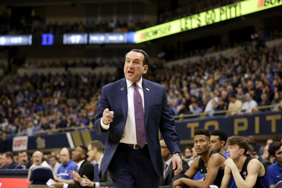 Head+coach+Mike+Krzyzewski%E2%80%99s+Blue+Devils+are+poised+to+win+the+13th+ACC+title+of+his+tenure.%0A