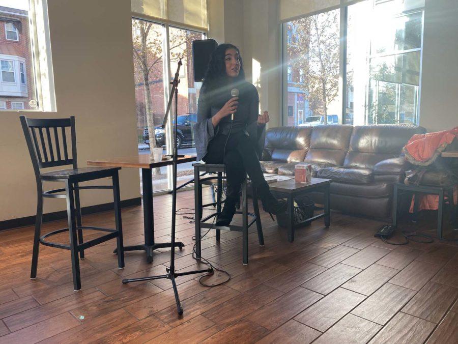 Gisele Fetterman, the second lady of Pennsylvania, speaks about clothing insecurity at Homewood’s Everyday Cafe on Thursday evening. 
