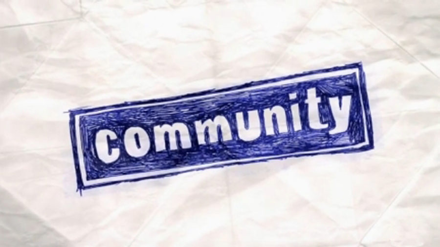 “Community” title card.
