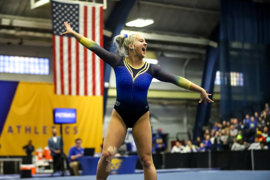 Senior Alecia Petrikis was recognized as the East Atlantic Gymnastics League Specialist of the Week.
