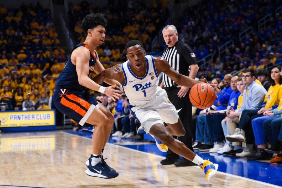 Sophomore guard Xavier Johnson led Pitt with 16 points against Virginia.