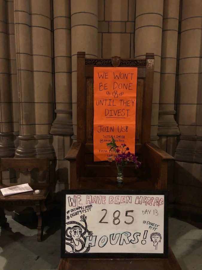 Fossil Free Pitt ends occupation of Cathedral