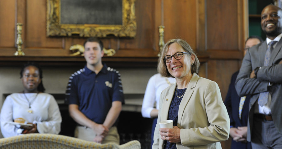 Provost Ann Cudd, right, and James Martin II co-chair the Task Force on Reimagining Pitt Education. 