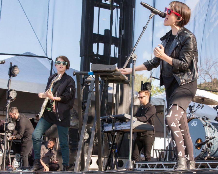 When not onstage singing, Tegan and Sara Quin use their voices to advocate for LGBTQ+ equality, as well as other human rights movements. 