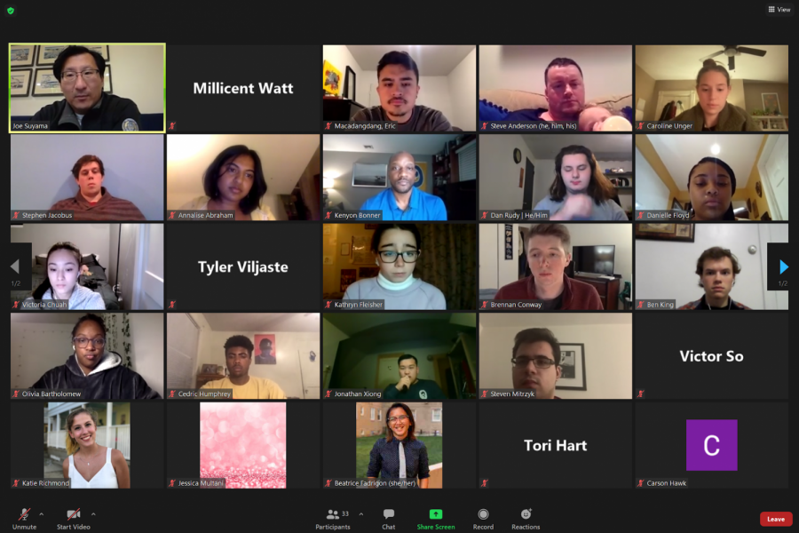 Student Government Board hosted a virtual community check-in with Kenyon Bonner, the vice provost and dean of students, and Dr. Joe Suyama, a member of the CMRO, to discuss and answer questions regarding the spring semester.