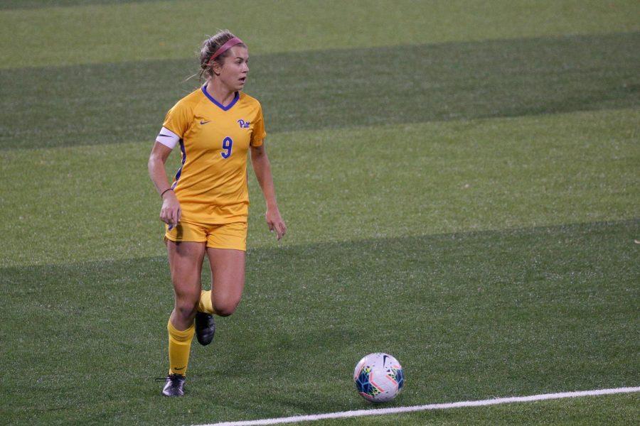 Pitt star forward Amanda West was named ACC Women’s Soccer Player of the Week on Tuesday for her performance in the Panthers’ final game of the regular season against Kentucky.