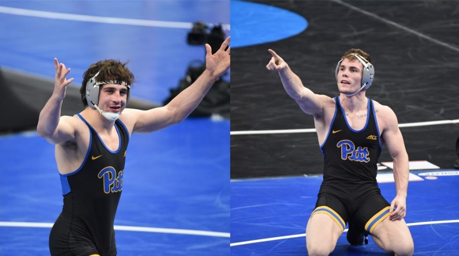 Pitt%E2%80%99s+wrestling+team+has+27+wrestlers+who+are+from+Pennsylvania.+Redshirt+senior+Jake+Wentzel+%28right%29+and+redshirt+junior+Nino+Bonaccorsi+are+both+from+Pittsburgh%E2%80%99s+South+Hills.