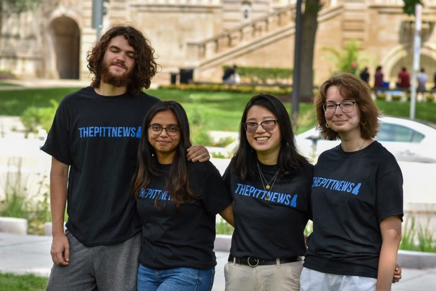 Pictured left to right, Nathaniel Kohler, Shruti Talekar, Caela Go and Pamela Smith are the multimedia, layout and visual editors for the 2021-22 academic year.