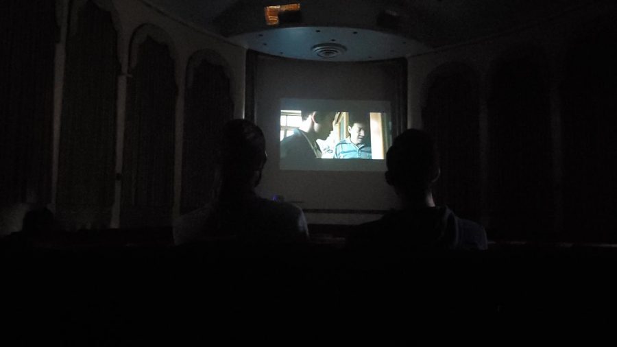 Moviegoers watch Back to the Wharf (2020) at the Frick Fine Arts Auditorium on Saturday as a part of the Screenshot: Asia Film Festival jointly hosted by the Asian Studies Center and the Film and Media Studies program. 