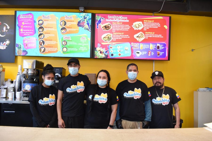 The staff of The Colombian Spot, a Latin American restaurant that recently opened a location in Oakland.