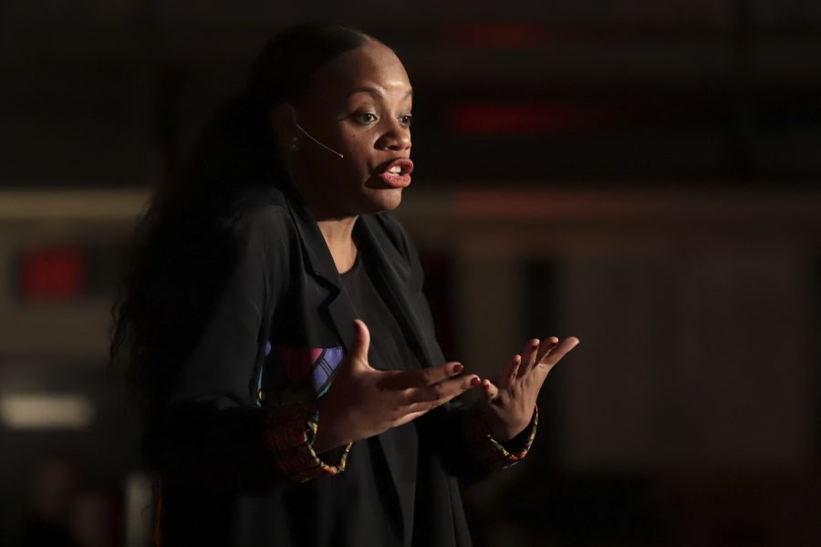 Summer Lee, D-34, speaks at Pittsburgh’s TEDxWomen event on Nov. 29, 2018. Lee announced her run for U.S. Congress on Oct. 19.
