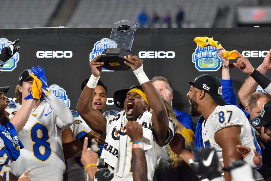 Defensive back Erick Hallett II (31) yells after being named the most valuable player of the ACC Championship game.
