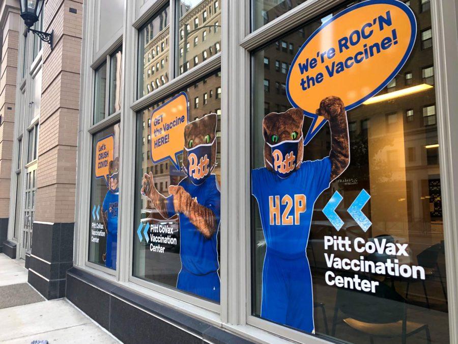 Pitt’s CoVax Vaccination Center located at the bottom of Nordenberg Hall.