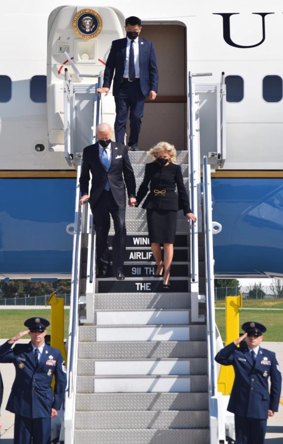 President+Joe+Biden+and+First+Lady+Jill+Biden+step+off+of+Air+Force+One+in+Shanksville%2C+Pennsylvania%2C+in+September+for+the+20th+anniversary+of+the+9%2F11+attacks.