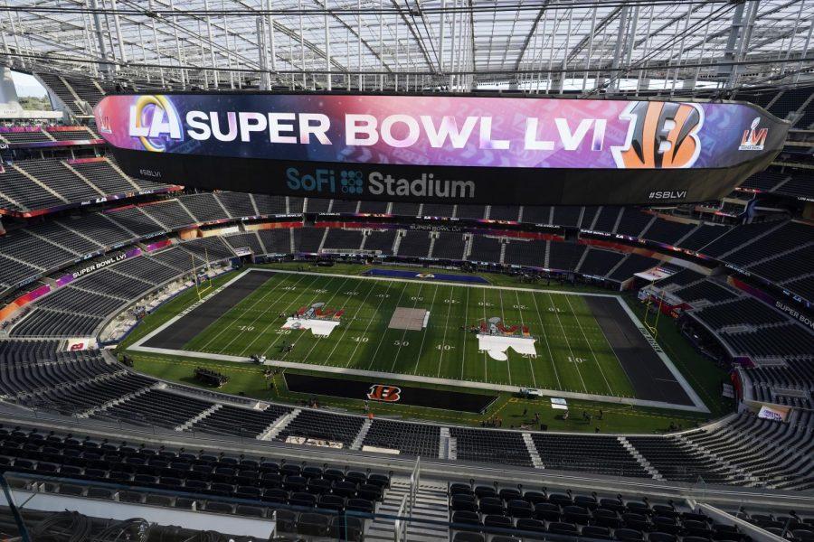 SoFi Stadium in Inglewood, California, before Sunday’s upcoming Super Bowl game. 