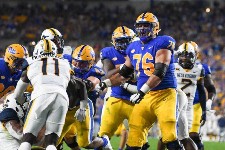 Devonshire pick-six lifts Pitt over Mountaineers in tug-of-war, win 38-31