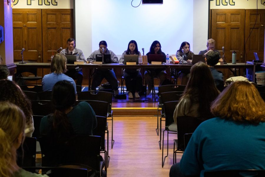 Student Government Board at its weekly meeting in Nordy’s Place Tuesday night. 
