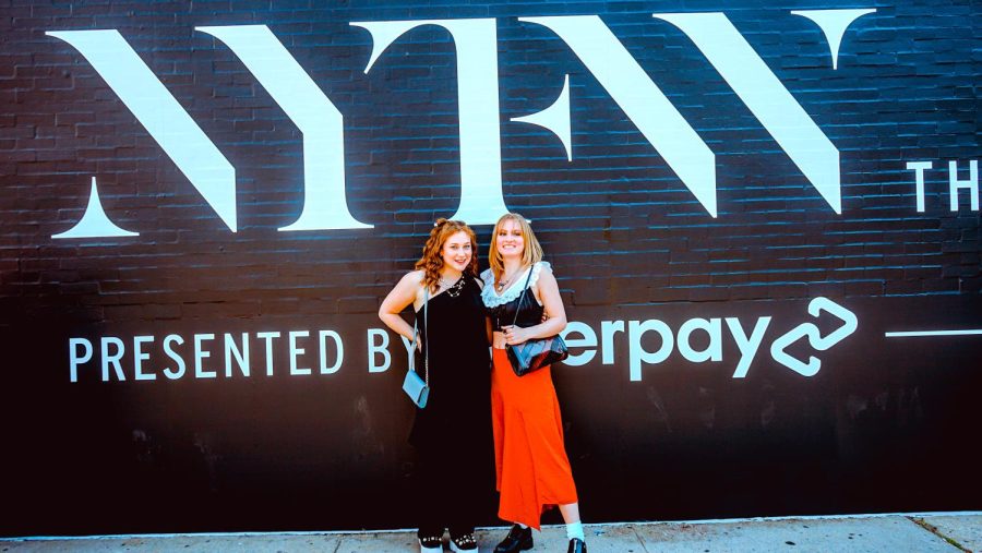 Catherine Certo, left, and Nicole Marchese at New York Fashion Week. 

