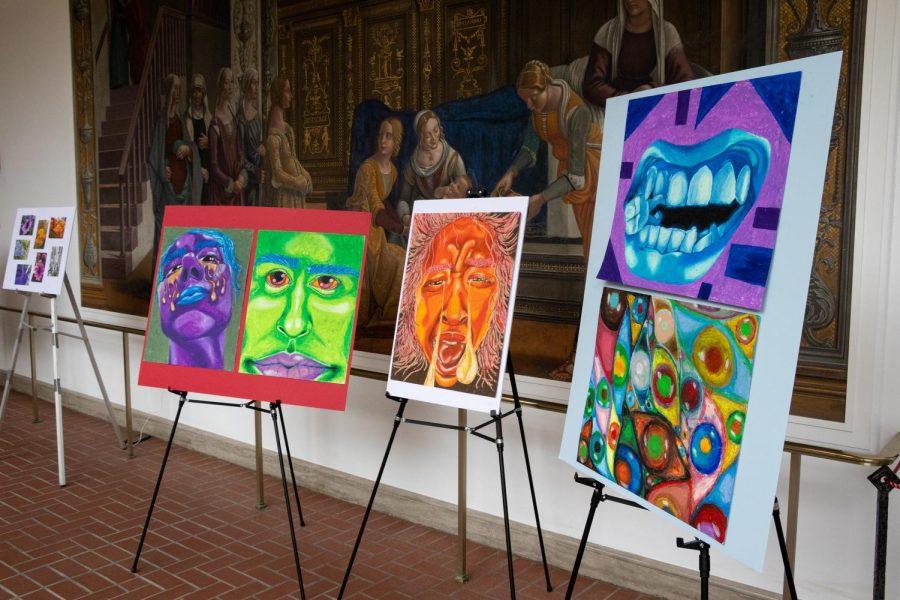 An art exhibit to fundraise for hurricane Fiona relief in Puerto Rico and the Dominican Republic held in Frick Fine Arts on Wednesday. 
