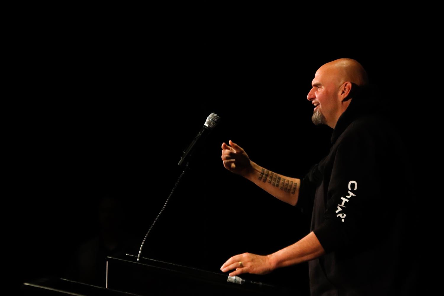 Fetterman restates campaign platform before polls open on Tuesday - The ...