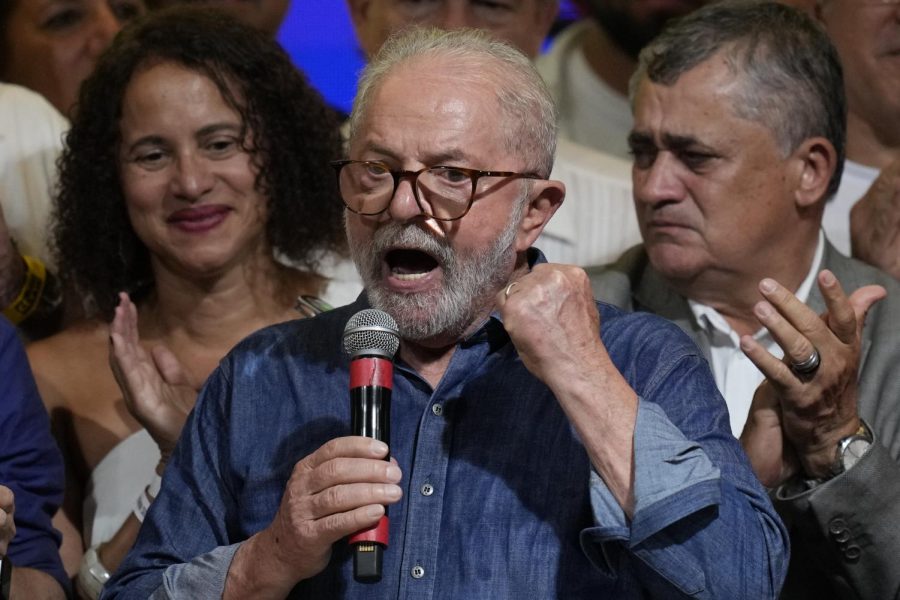 Former Brazilian President Luiz Inacio Lula da Silva speaks to supporters after defeating incumbent Jair Bolsonaro in a presidential run-off election to become the countrys next president, in São Paulo, Brazil, Sunday, Oct. 30, 2022. 
